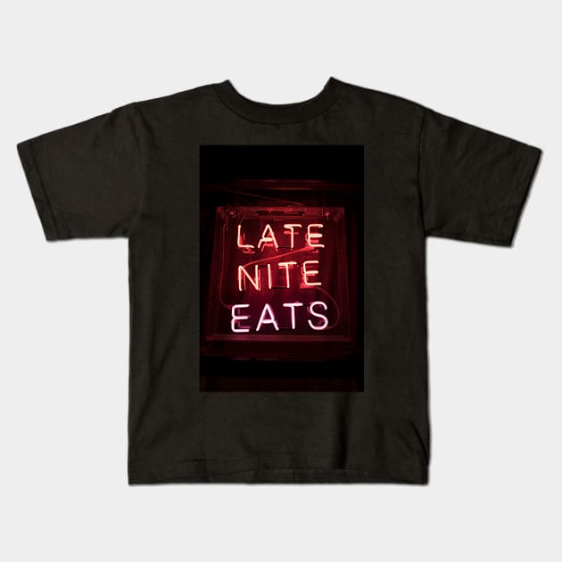 Late Night Eats Kids T-Shirt by mooonthemoon